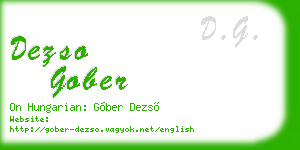 dezso gober business card